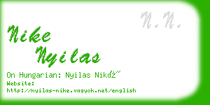 nike nyilas business card